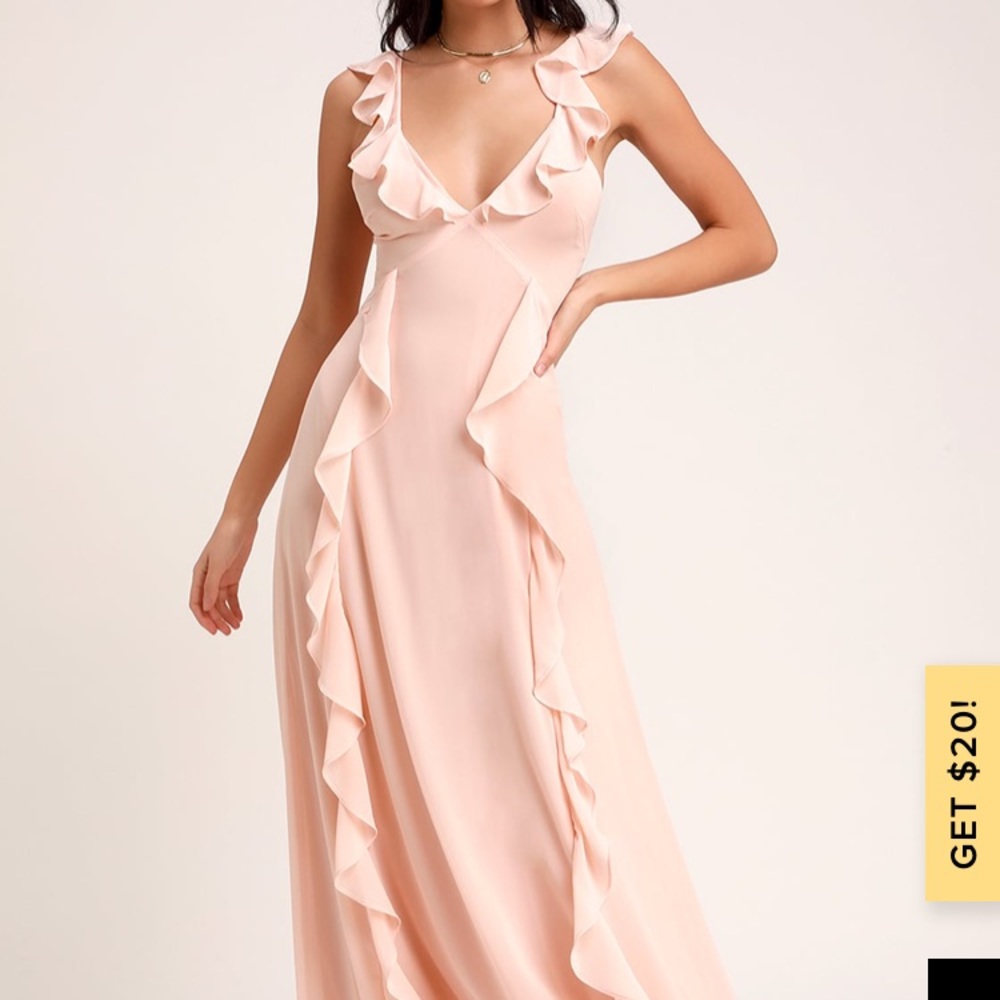 Lulus blush pink maxi dress
